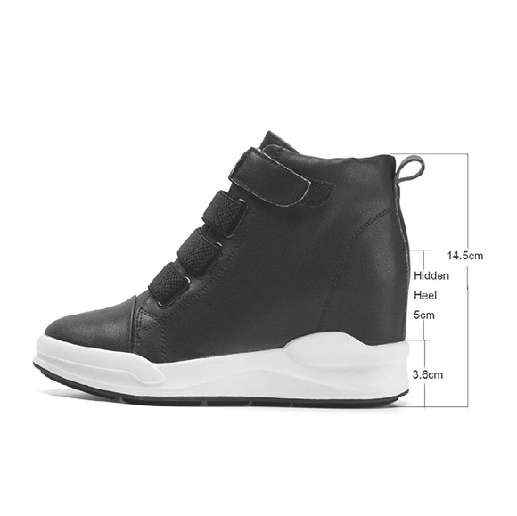 Women Platform High-Top Sneaker Hidden Heel8 - Picture 2 of 4